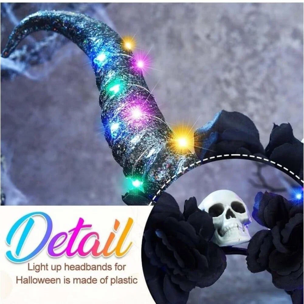 LED Light Up Eve Horizon Flower Headband Led Costume Headpiece NWT 3 modes